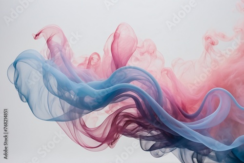 Abstract colourful flowing smoke paint wave