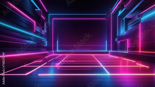 Abstract neon background design