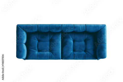 Wallpaper Mural A blue couch, top view, isolated on a transparent background, Generative AI Torontodigital.ca