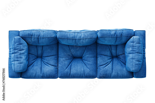 Wallpaper Mural A blue couch, top view, isolated on a transparent background, Generative AI Torontodigital.ca
