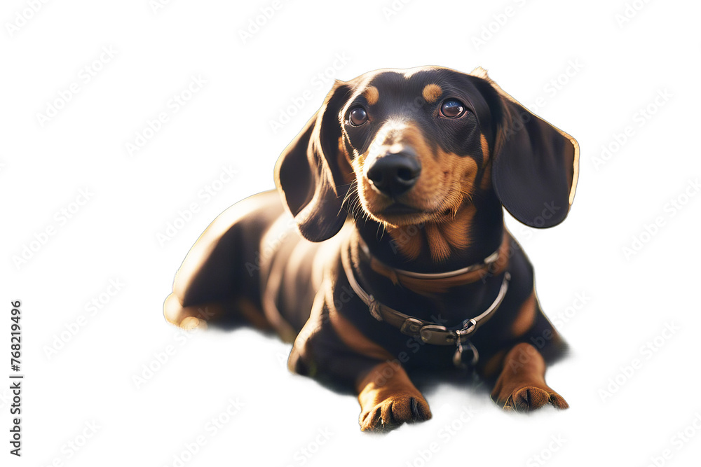 dachshund super miniature sausage dog breed smooth haired pedigree air mid-air flight hot little small tiny fast running run jump