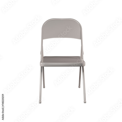 White vintage chair without background 3D 