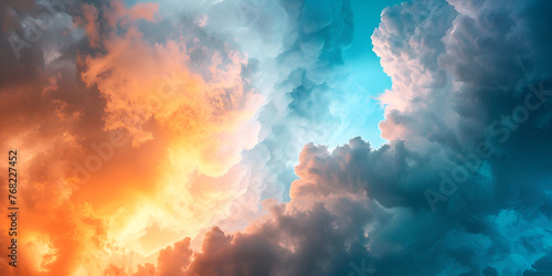 Rainbow Clouds: Multicolored Sky Background