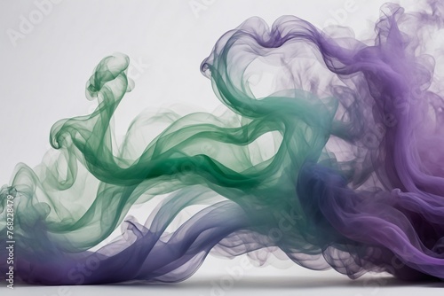 Abstract colourful flowing smoke paint wave