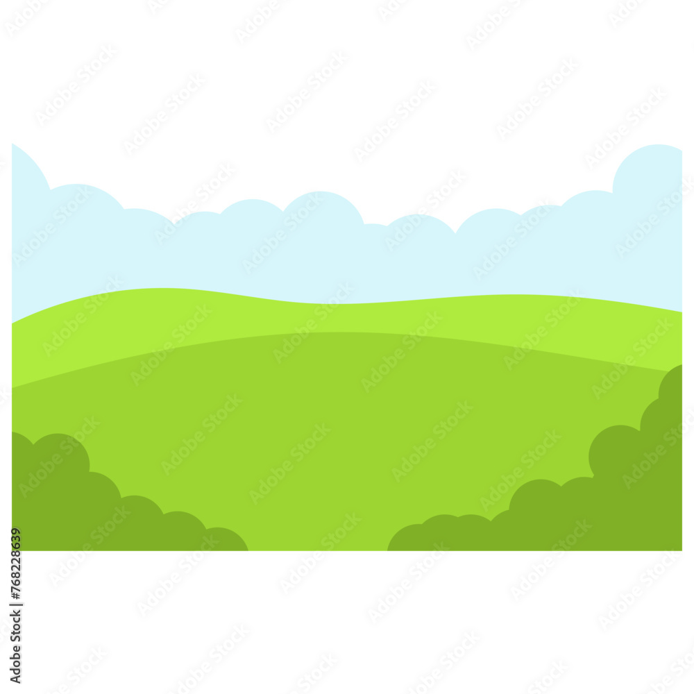 Obraz premium Greenfield Vector Illustration