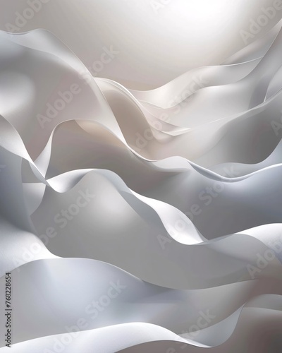 Abstract white waves background © Spyrydon