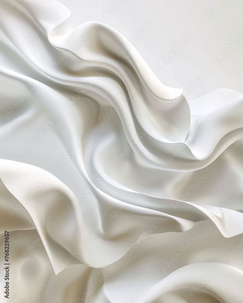 White fabric wavy abstract background