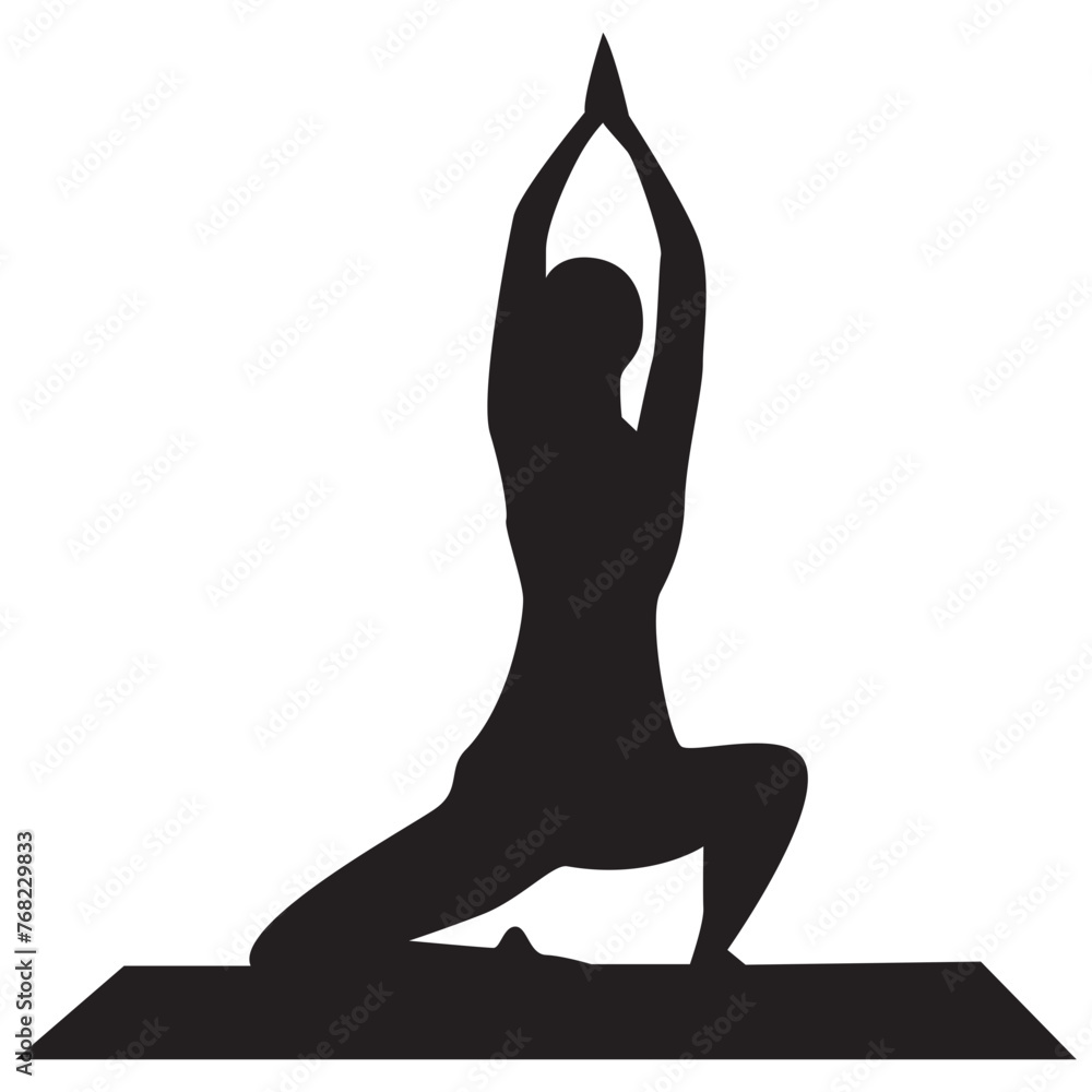 Fototapeta premium Yoga Silhouette Set