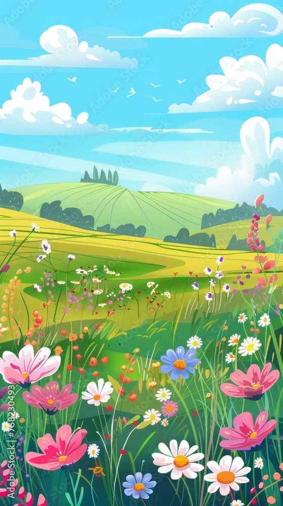 Fototapeta premium flower field.