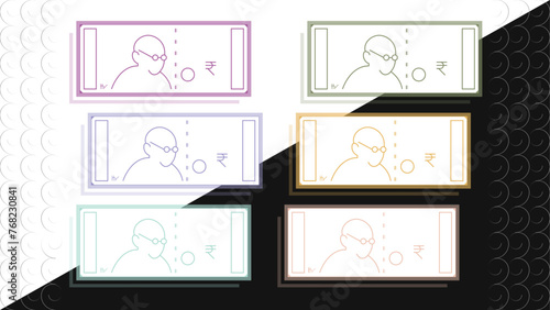 Captivating Indian Rupee: A Vector Collection (2000, 500, 100, 200, 50, 20)