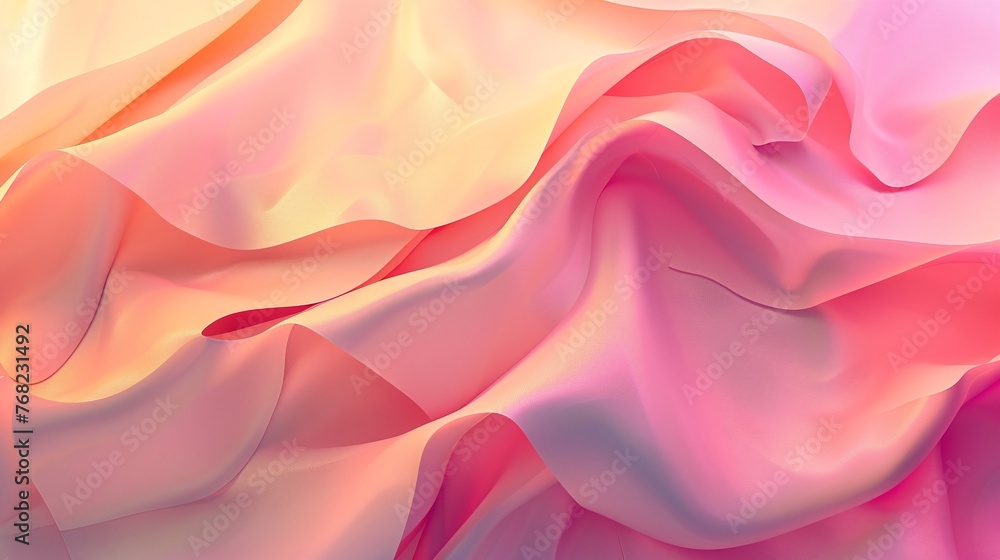 Obraz premium Pink fabric wavy abstract background