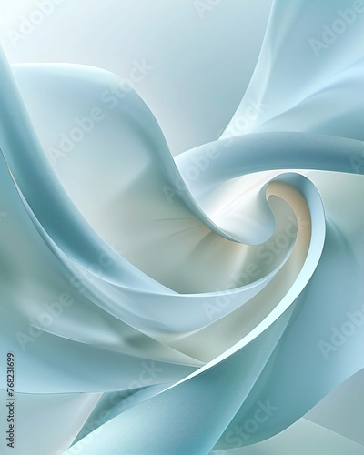 Green fabric wavy abstract background