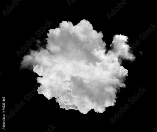  clouds isolated on black background