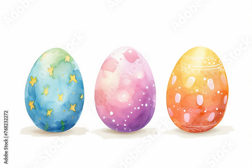 Colorful Easter eggs - illustration.
