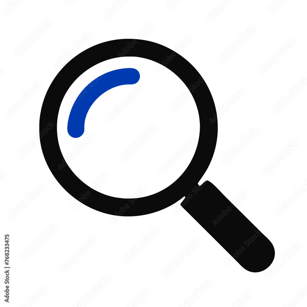 Magnifying glass icon on a Transparent Background Magnifying glass icon on a Transparent Background