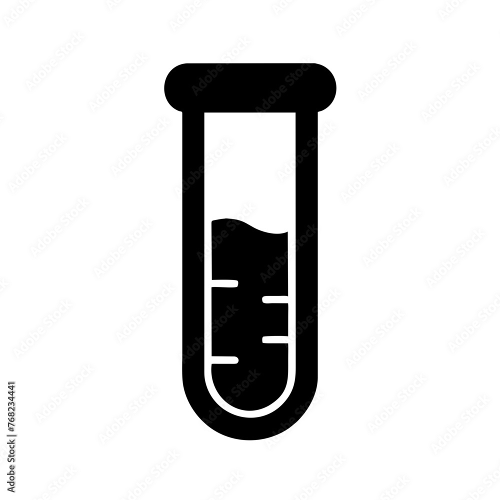 Transparent Background Test Tube Icon, Laboratory Science Equipment Transparent Background Test Tube Icon, Laboratory Science Equipment