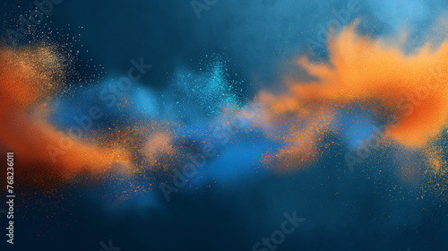 fondo de pantalla formada por pequeñas manchas o polvo de colores sobre un fondo azul 
