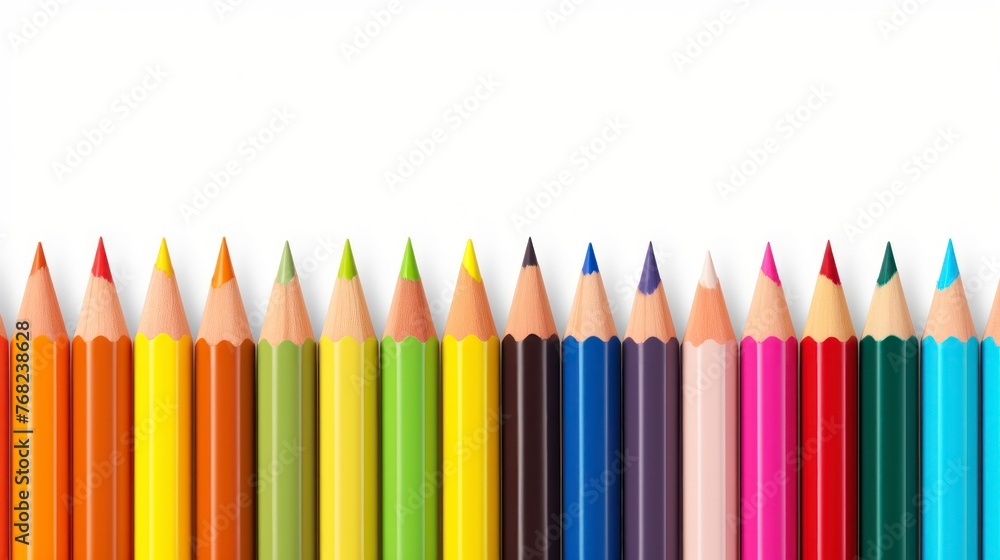 Colored pencils isolated on white background. Colored pencils isolated on white background.