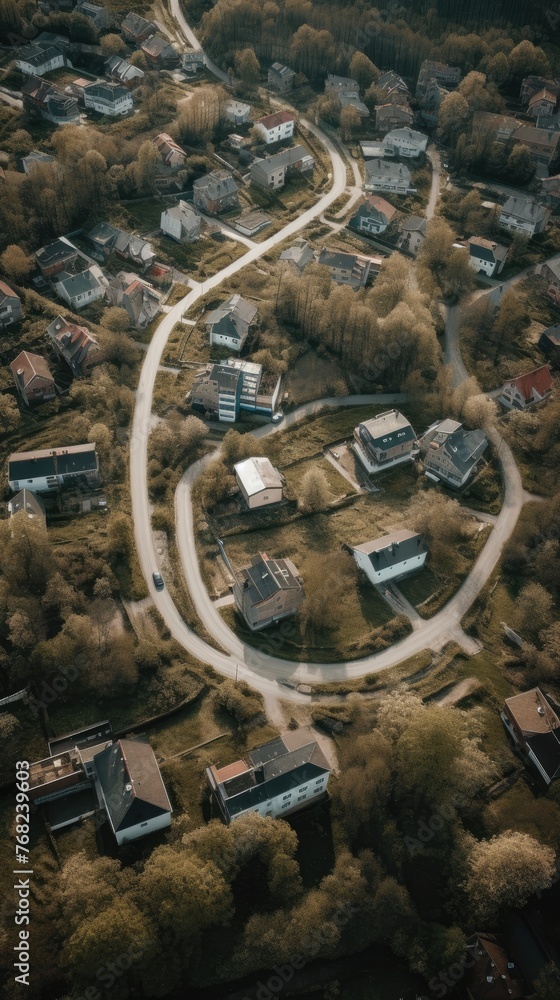 Aerial view of a small town in sweden. Aerial view of a small town in sweden.