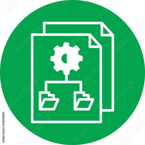 File Management Line Multi Circle