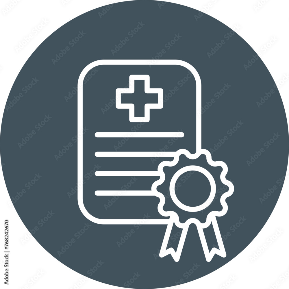 Medical Certificate Line Multi Circle Medical Certificate Line Multi Circle