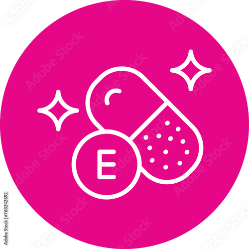 Vitamin Pill Line Multi Circle
