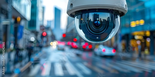 Enhancing Security with CCTV Cameras and Facial Recognition in a Smart City. Concept Security, CCTV Cameras, Facial Recognition, Smart City, Technology