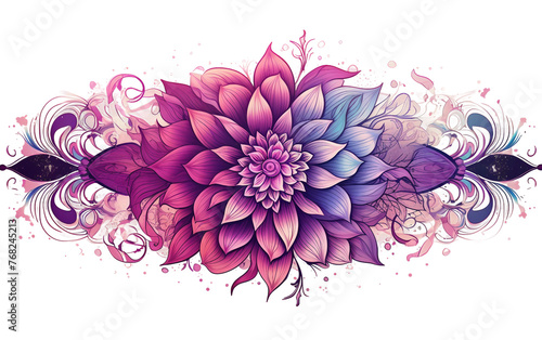Intricate Floral Mandala Yoga Mat Isolated On Transparent Background PNG. © Faizan