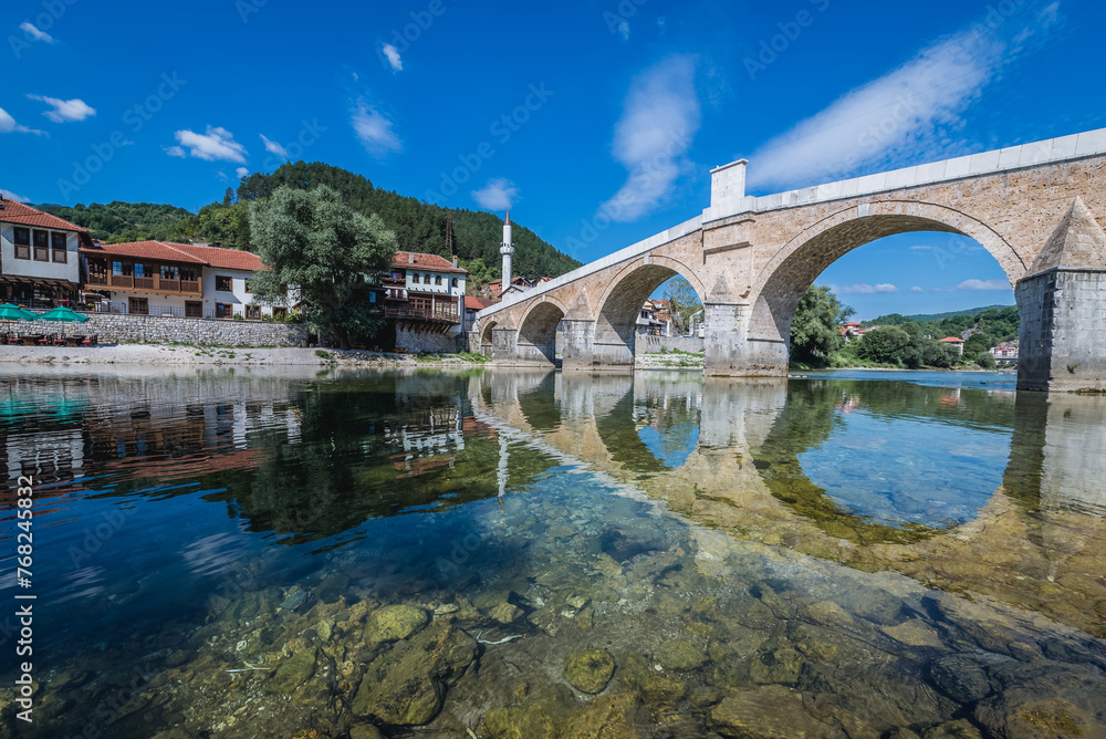 Old bridge over Neretva river in Konjic, Bosnia and Herzegovina