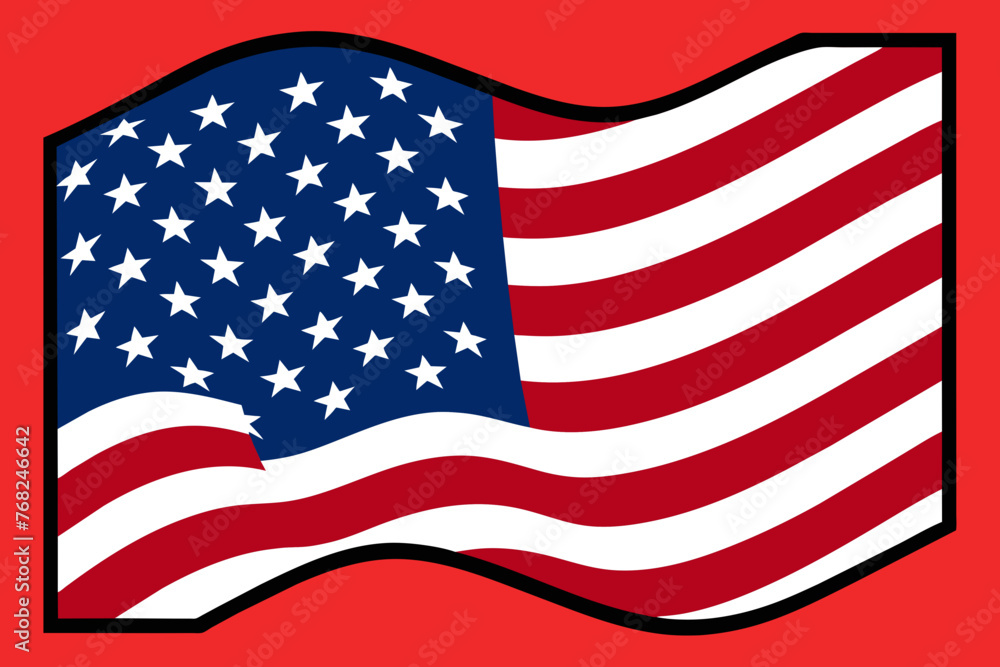 Obraz premium colourful usa flag