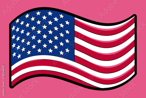 colourful usa flag