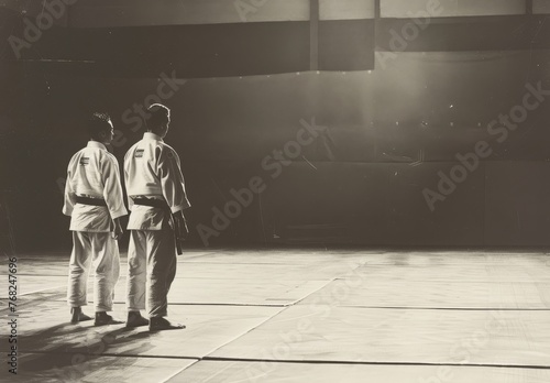Judokas prepare for battle.