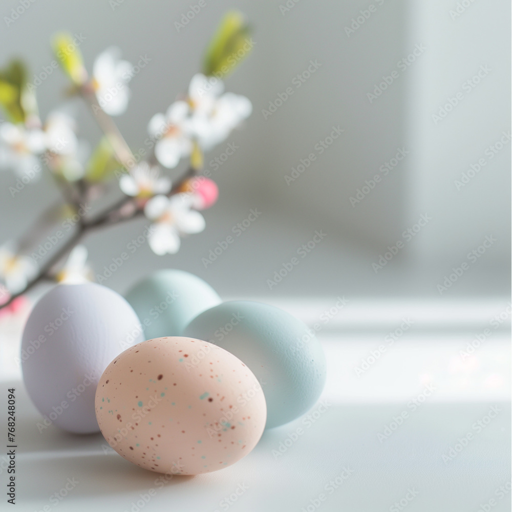 easter eggs on a table