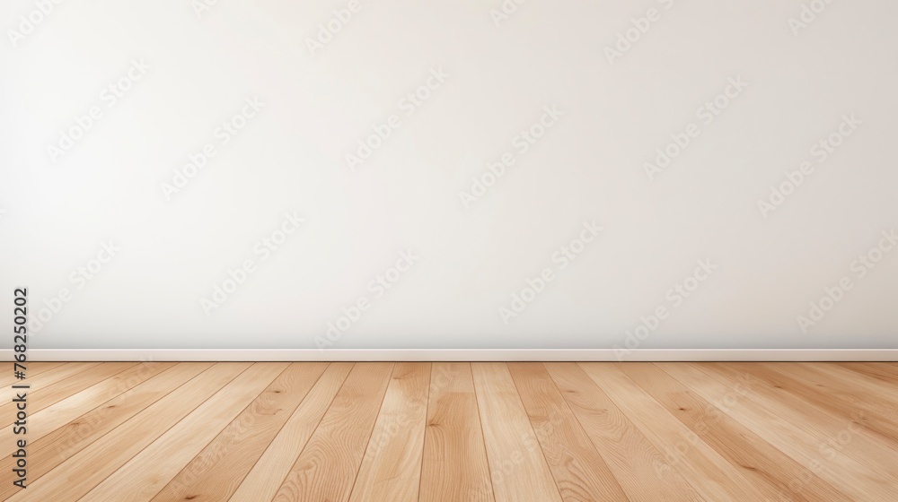 Empty room with wooden floor and white wall. Empty room with wooden floor and white wall.