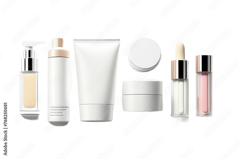Make-up products isolated on white background Make-up products isolated on white background