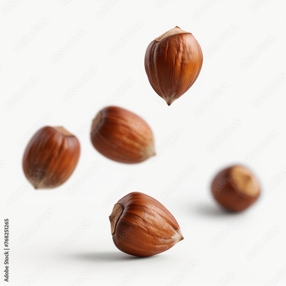 hazelnuts on white background hazelnuts on white background