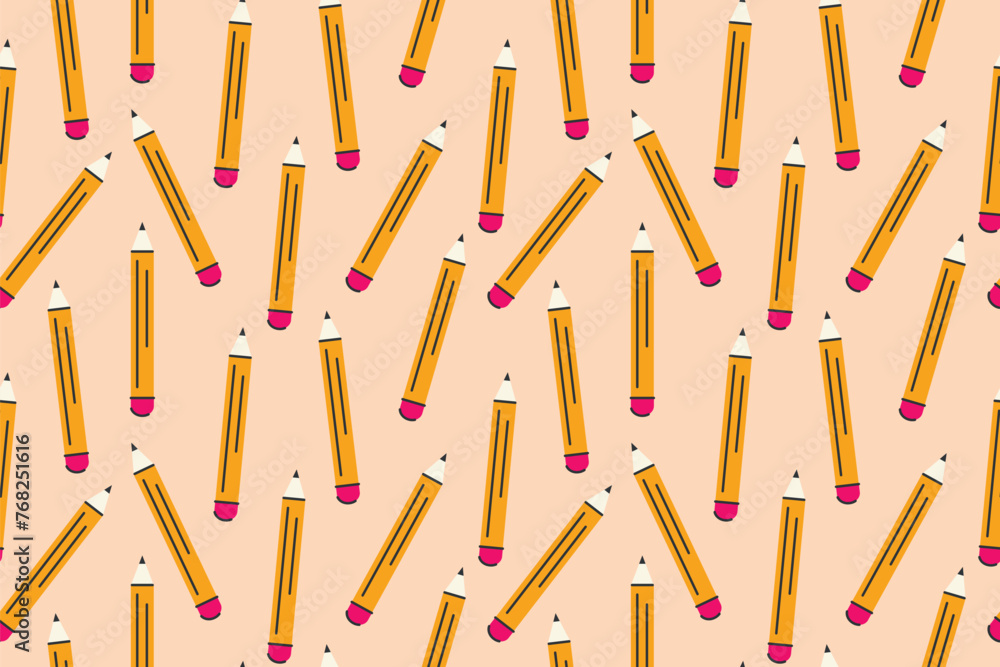seamless pattern with pencils; could be used as a background for stationery, educational materials or artistic-themed projects- vector illustration seamless pattern with pencils; could be used as a background for stationery, educational materials or artistic-themed projects- vector illustration