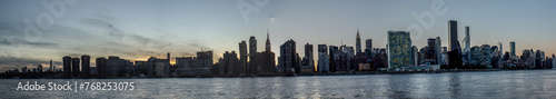 New York City. Wonderful panoramic view of Manhattan Midtown Skyscrapers 