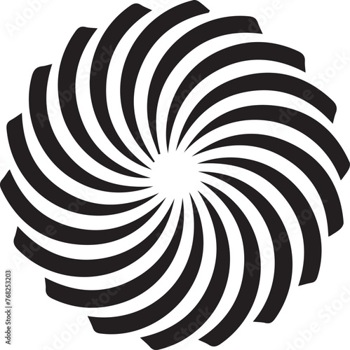 Wallpaper Mural optical illusion, element, circle, black and white stripes, sticker, design graphic symbols of the company logo, the ability to change color and size.
 Torontodigital.ca