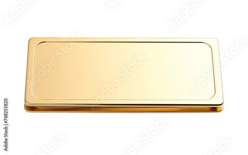Golden Minimalist Clip Isolated On Transparent Background PNG.