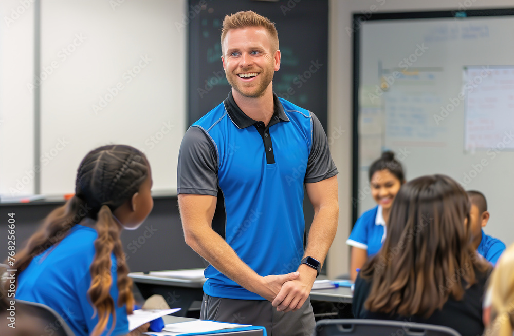 Obraz premium Man Leading Classroom Session