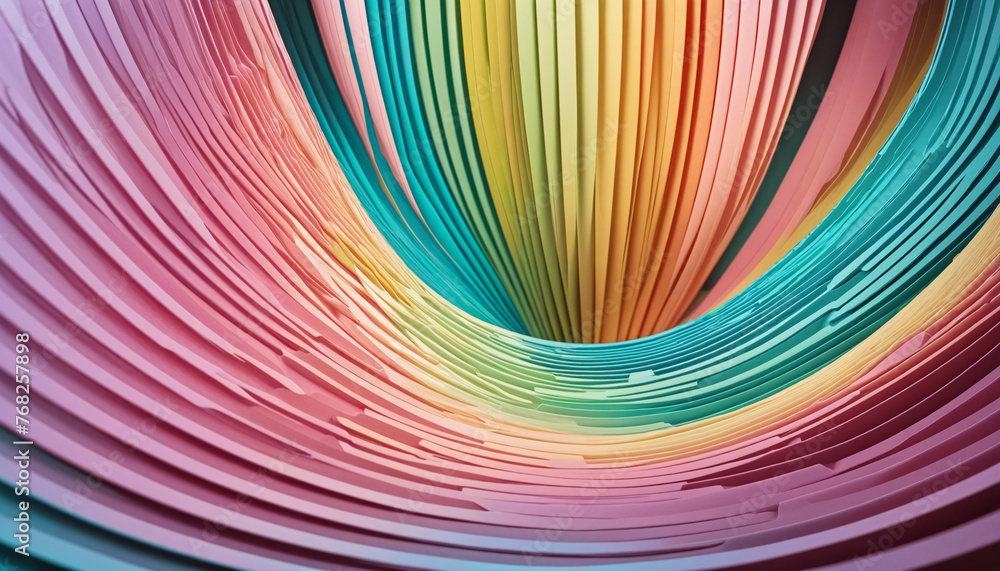 Fototapeta premium A Mesmerizing Abstract Iridescent 3D Wave Wall Paper
