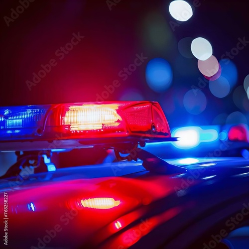 Close Up of Police Siren on Car