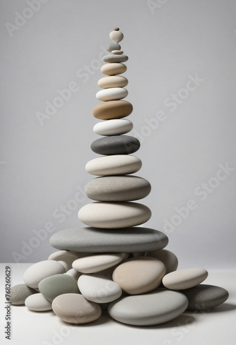 Pyramid of sea pebbles