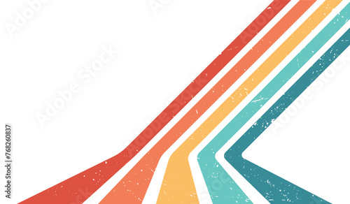 Vintage striped wallpaper, background, poster, banner sample. Retro colors from the 1970s, 1980s, 70s, 80s, 90s. Retro vintage 70s style stripes background poster lines. Vector design.
