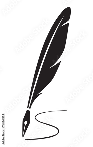 feather pen and inkwell