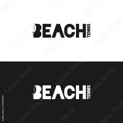 Logo template for beach tennis.	