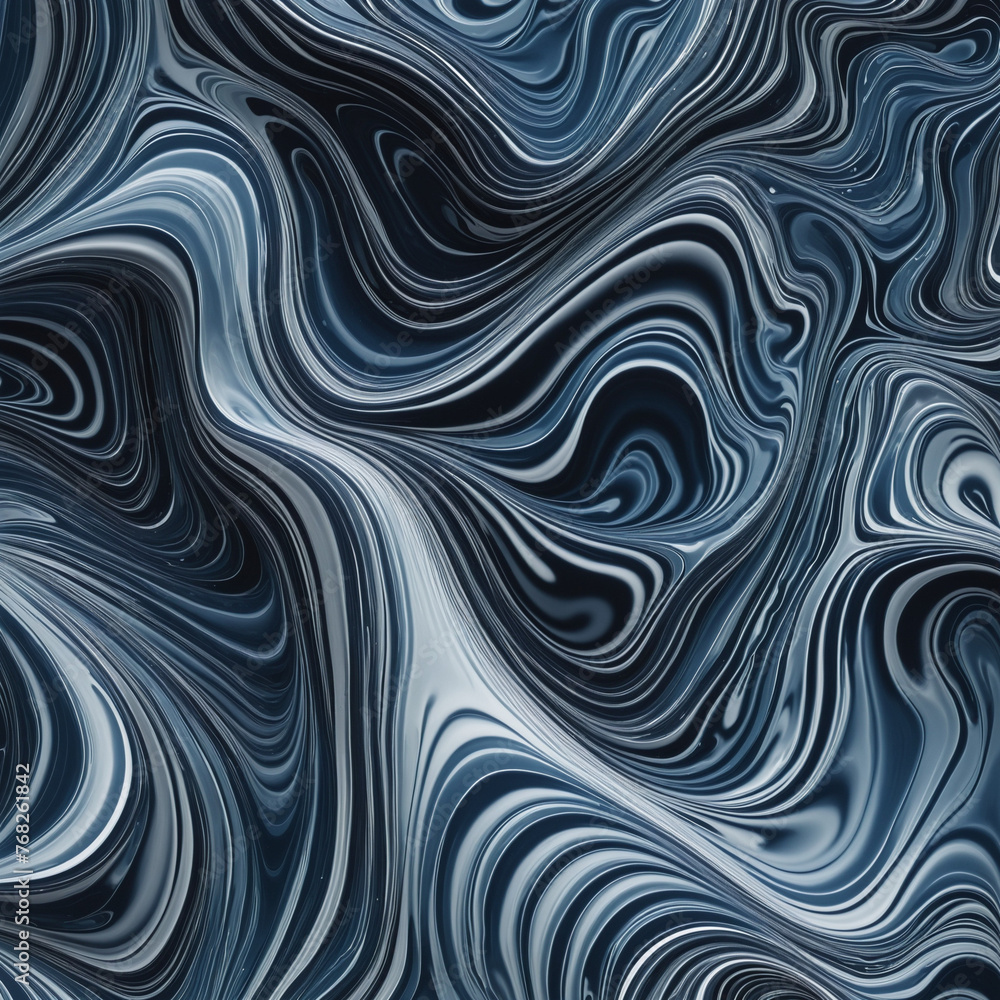 fluid midnight velvet frozen in an abstract futuristic shape