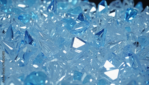 Beautiful sparkling blue crystal background wall paper