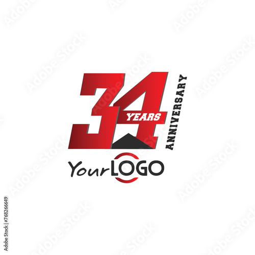 34 years Logo vector template eps for purpose ready to use